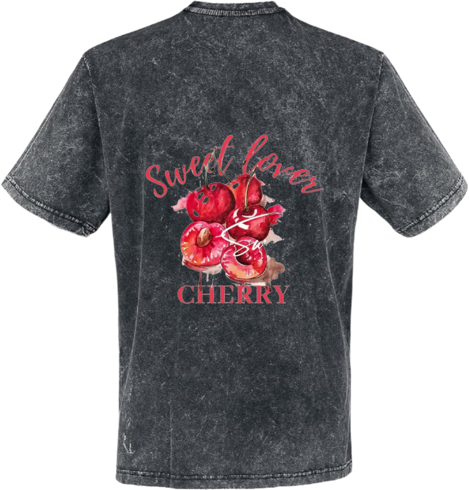 Sweet Lover Cherry t- shirt One Size Washed Back 96