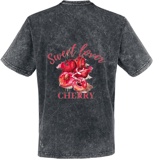 Sweet Lover Cherry t- shirt One Size Washed Back 96