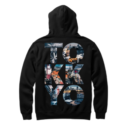 TOKYO Back text oversize hoodie back 96