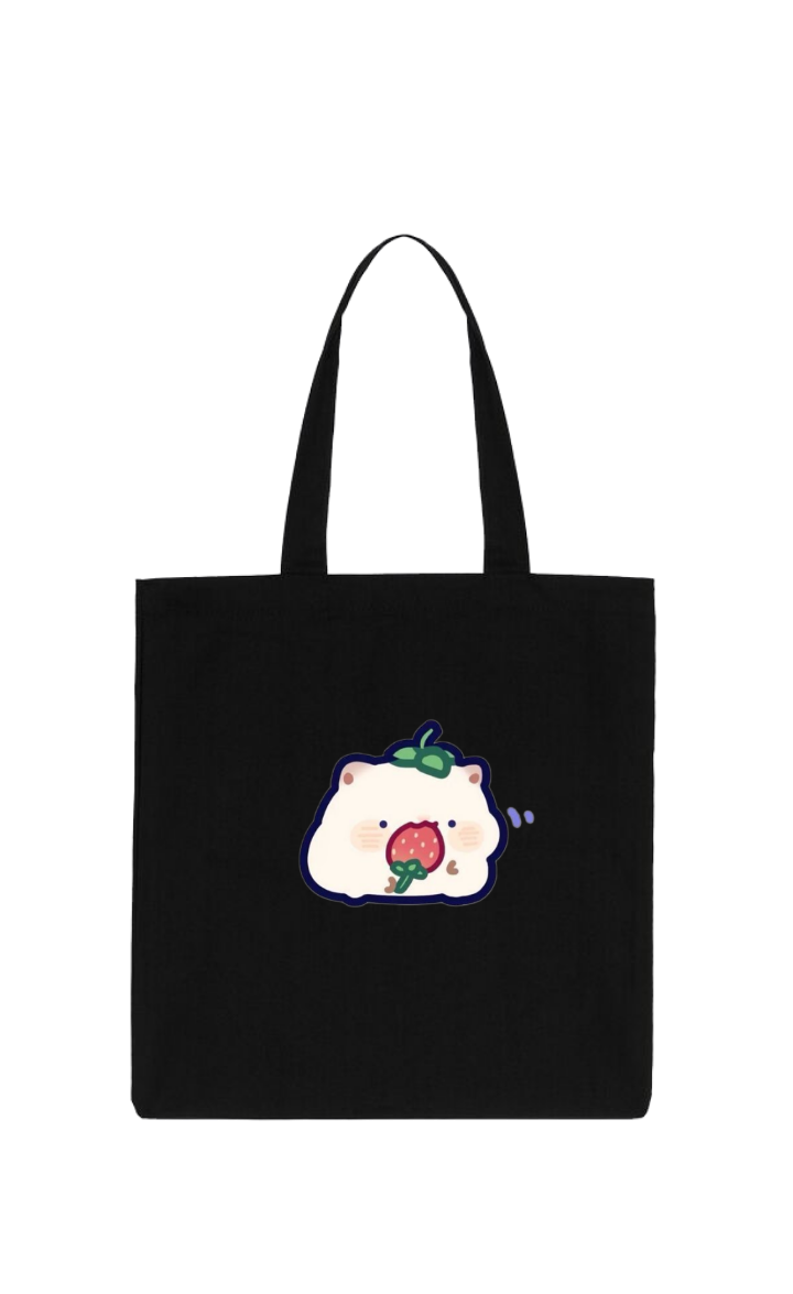 cat tote bag Black 96