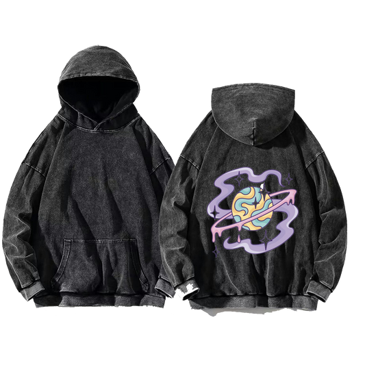 Trippy Space One Size hoodie Washed Back 78