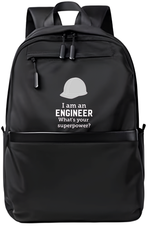 name School Back bag bag I am an ENGINEER What's your superpower 96