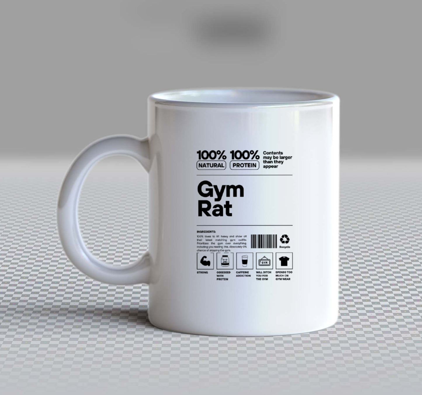 Gym Rat Back text Mug 97