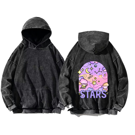 STARS One Size hoodie Washed Back 79