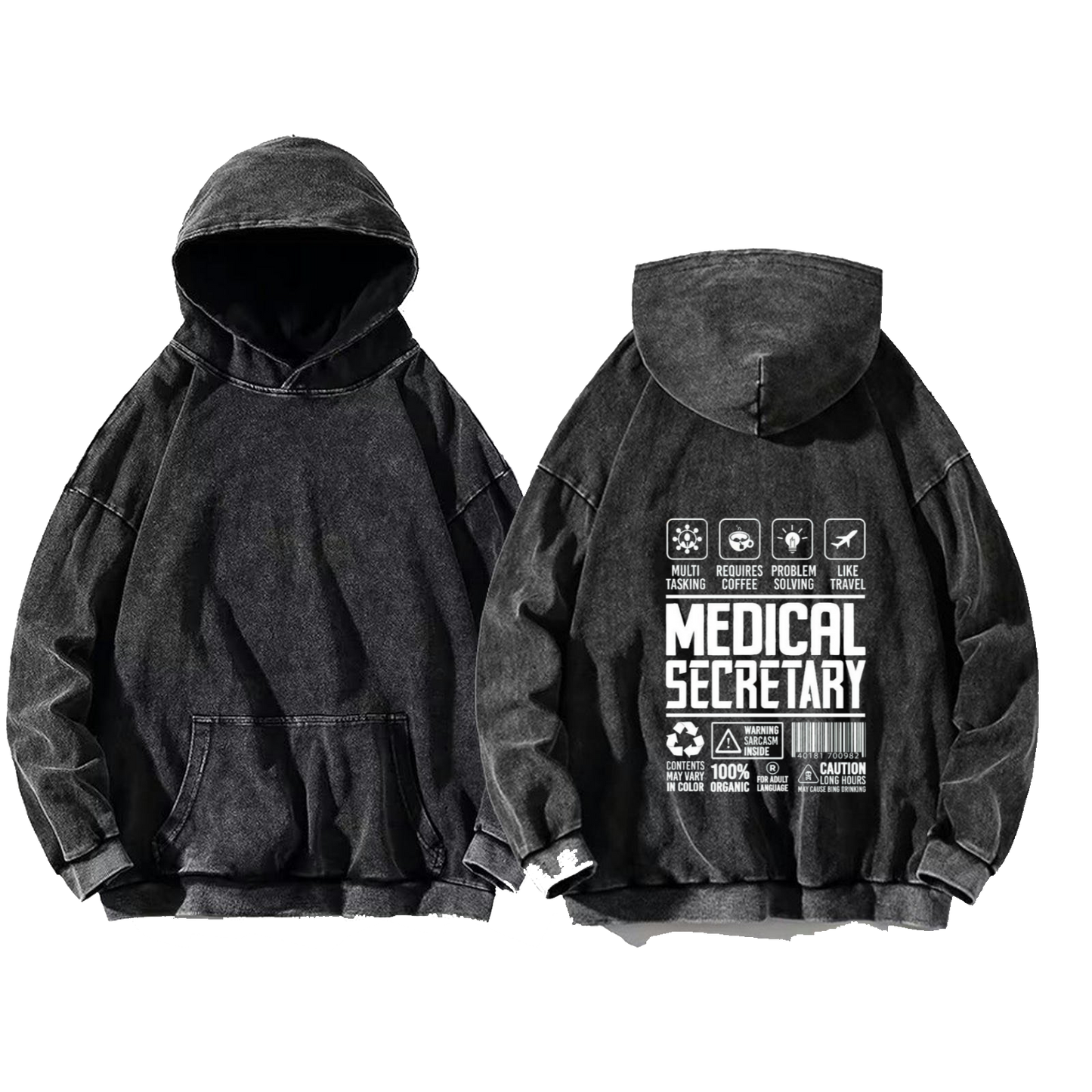PHYSICAL THERAPIST oversize hoodie Washed back 97