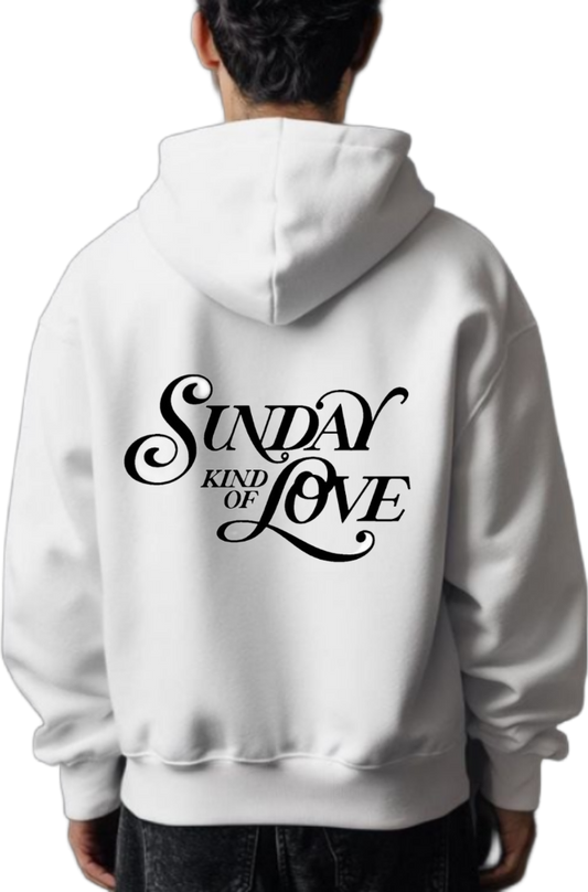 SUNDAY KIND OF ELOVE One Size hoodie White Back 98