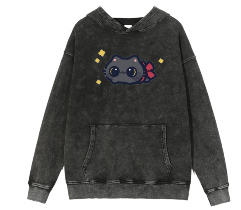 cat Oversize Hoodie Washed 98