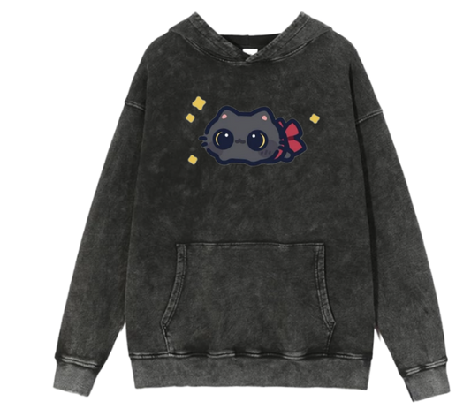 cat Oversize Hoodie Washed 98