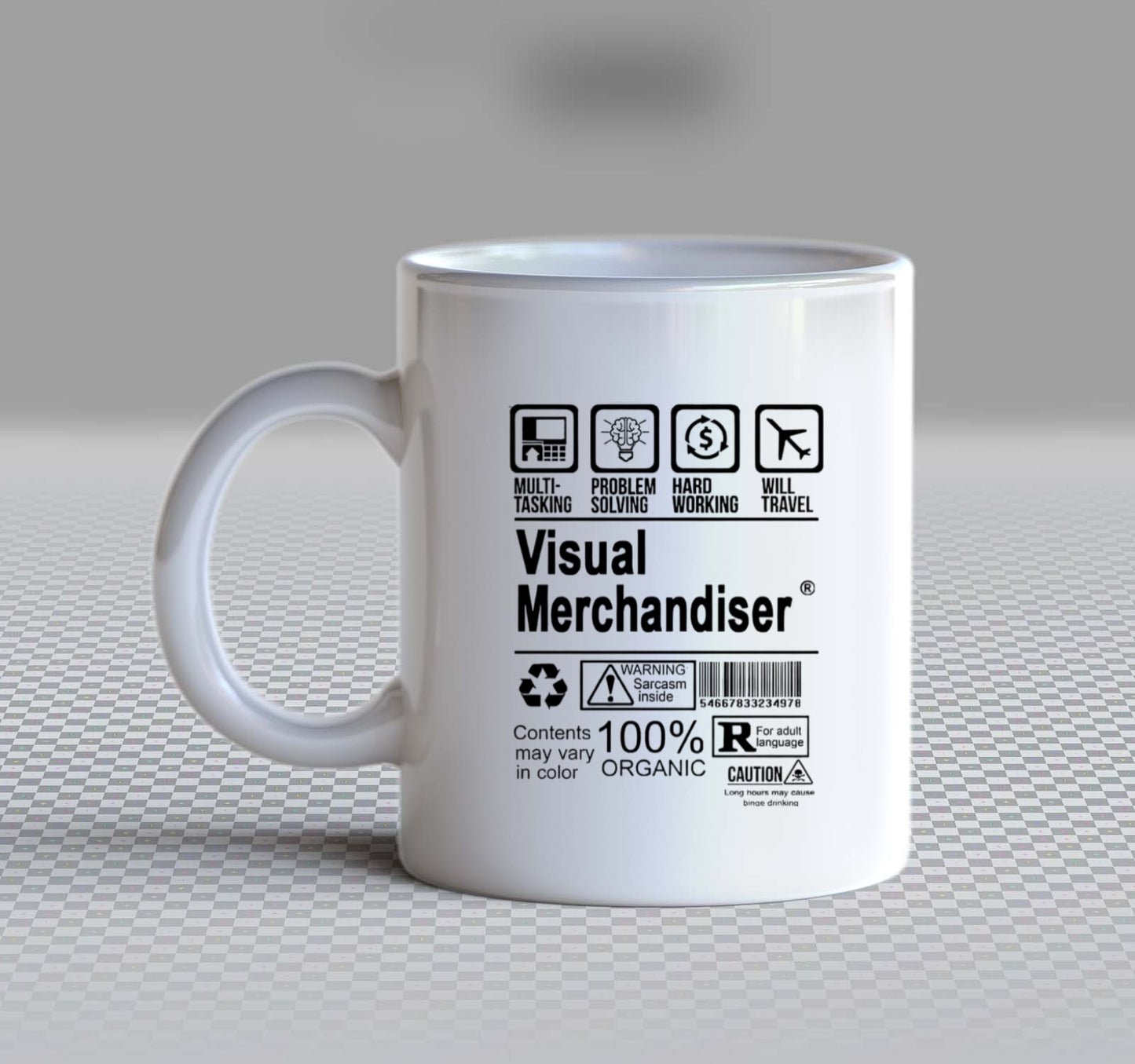 Visual Merchandiser Back text Mug 98