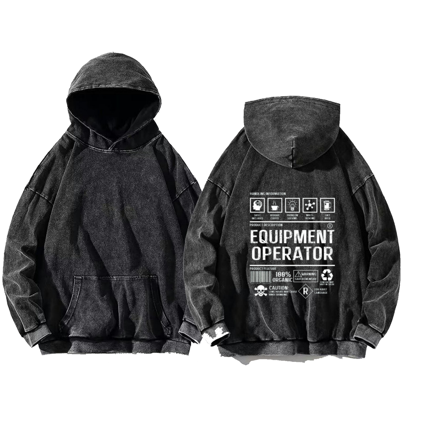 PHARMACIST oversize hoodie Washed back 98