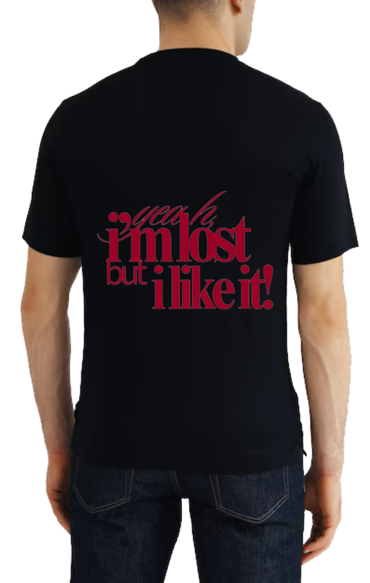 imlost But i like it! t- shirt One Size Black back 98