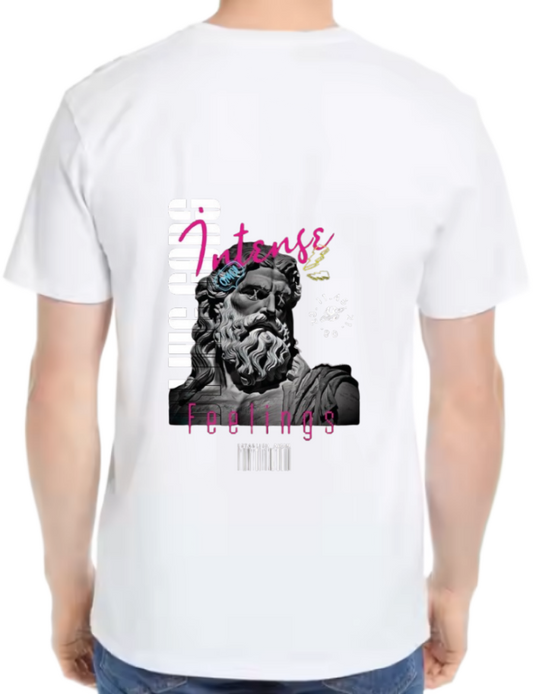 Intense Feelings Back text One Size t- shirt White Back 94