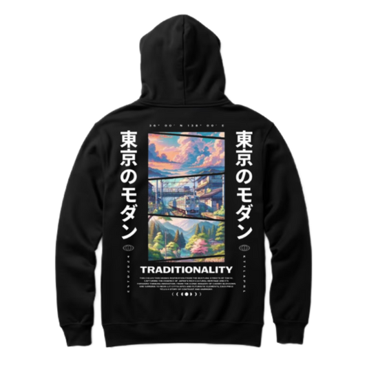 TRADITIONALITY Back text oversize hoodie back 98