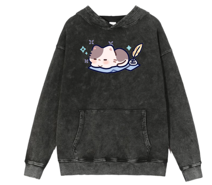 cat Oversize Hoodie Washed 99