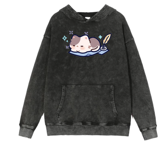 cat Oversize Hoodie Washed 99