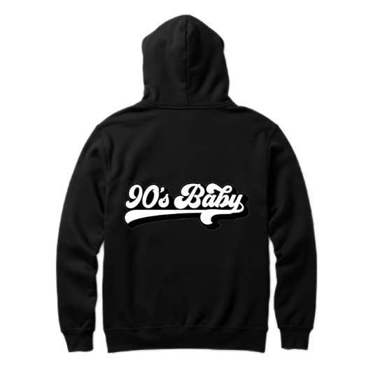 90's Baby One Size hoodie Black Back 99