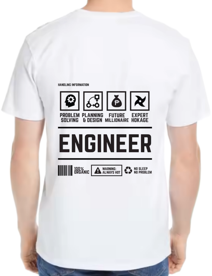 Handling Information Back text One Size t- shirt White Back 95