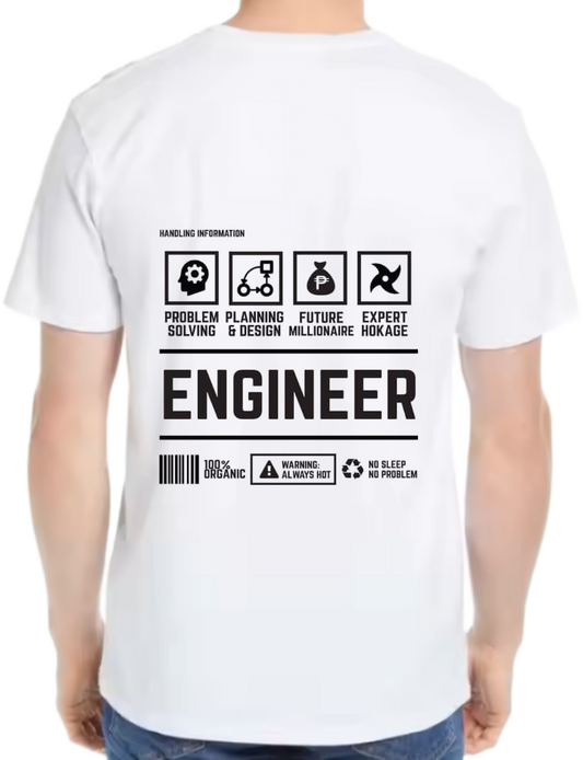 Handling Information Back text One Size t- shirt White Back 95