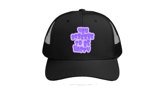 Baseball cap Black YOU DESERVE TO BE HAPPY 145