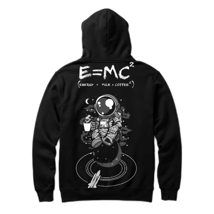 E=MC Back text oversize hoodie back 99