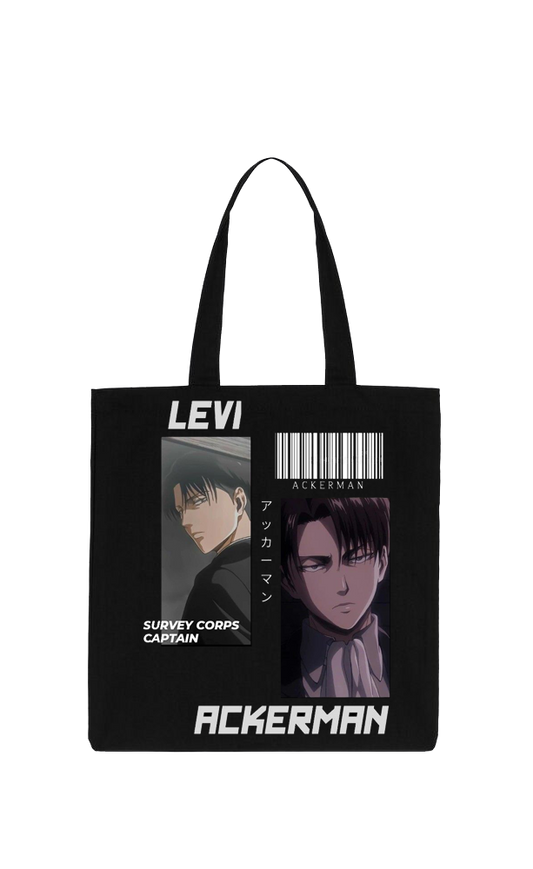 Anime Attack on titan shingeki no kyojin Aot Black tote bag 9