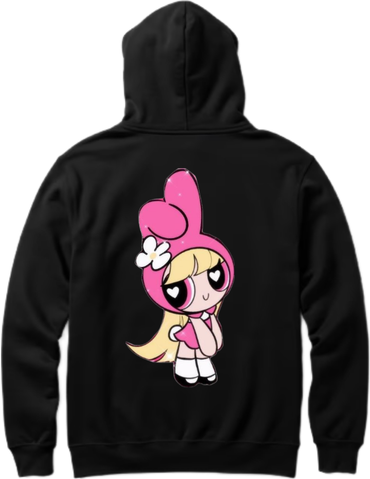 Powerpuff Girls One Size hoodie Black Back 9