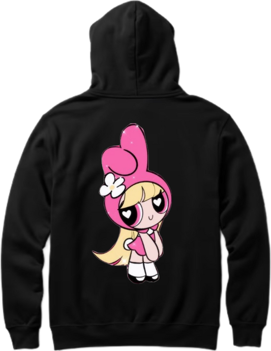 Powerpuff Girls One Size hoodie Black Back 9
