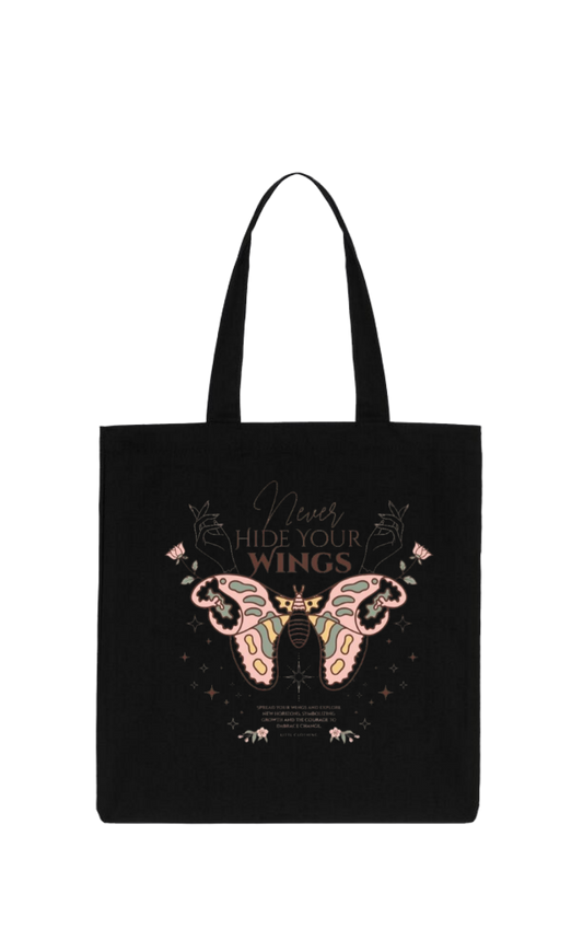 butterflies tote bag Black 9