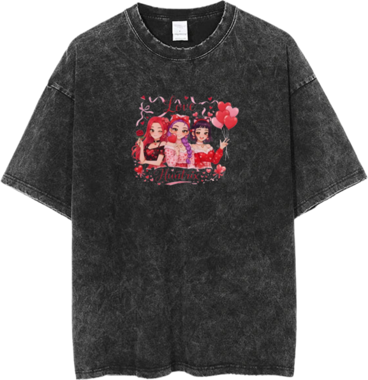Hunterix kpop  t- shirt Washed  9