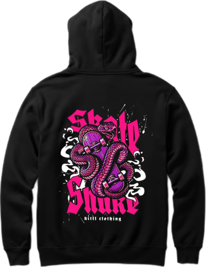 Skate Snake Over Size hoodie Black Back 29