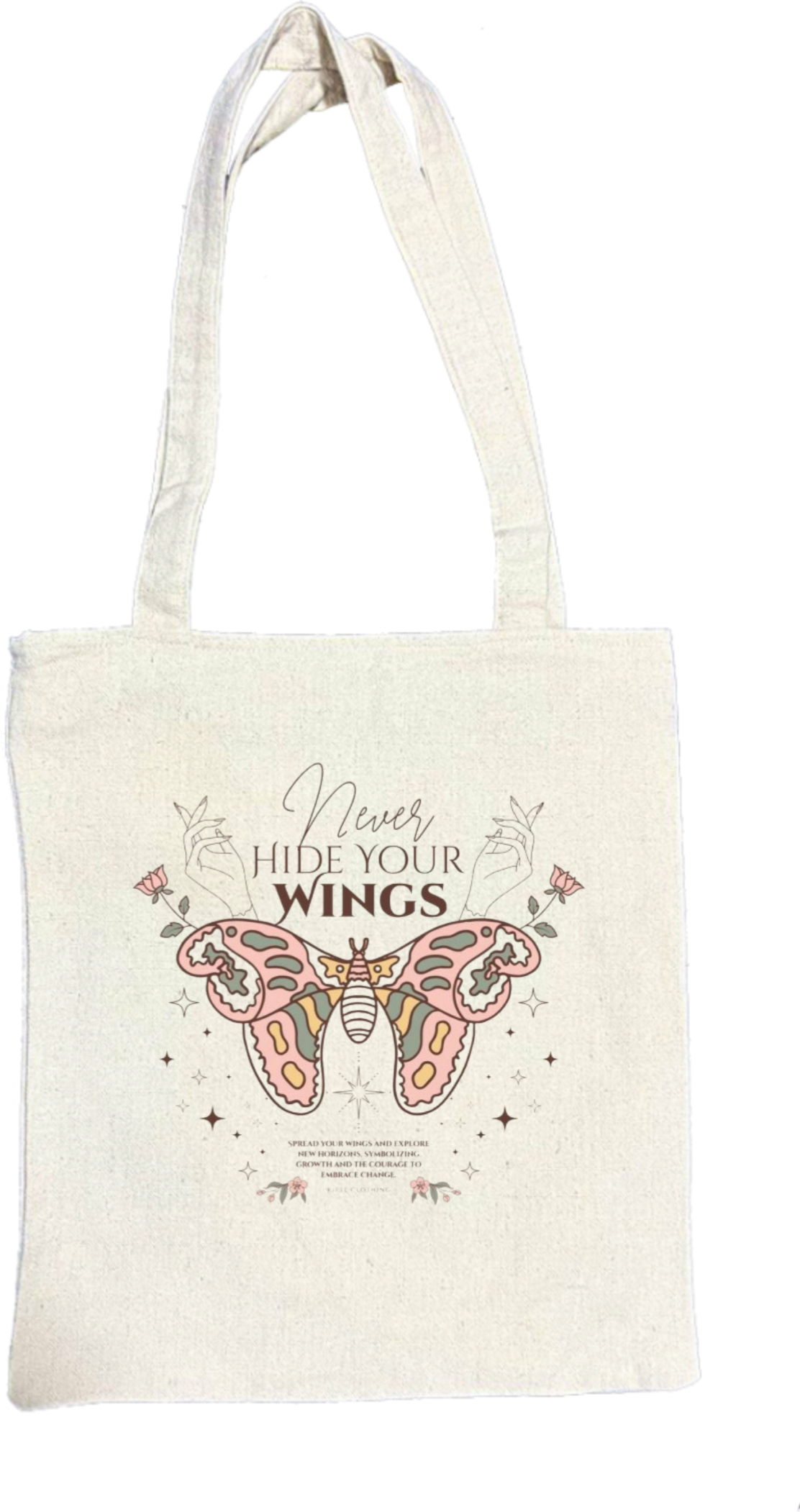 butterflies tote bag Beige 9