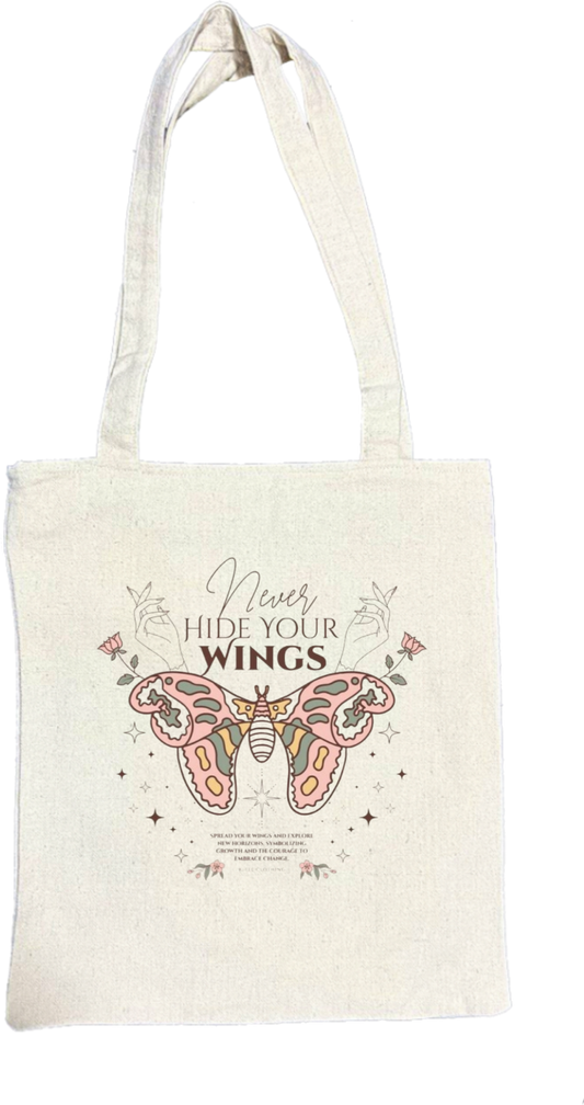 butterflies tote bag Beige 9