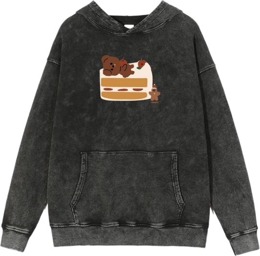 bear Oversize  Hoodie Washed gray 9