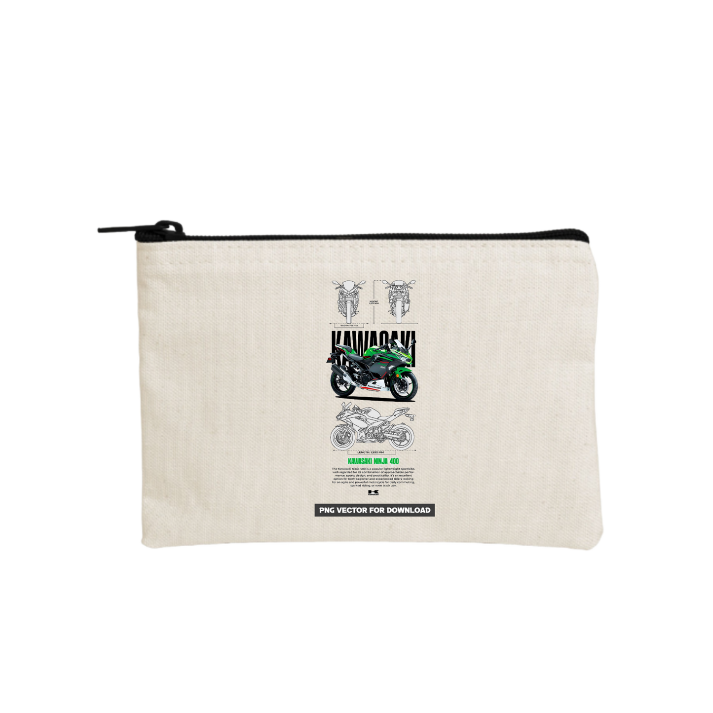 MOTOR CYCLE wallet pencil case Beige 9