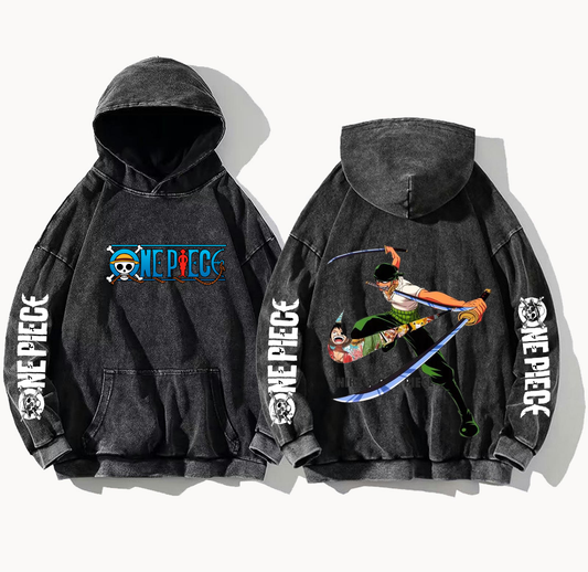 one piece One Size hoodie Washed Back 9