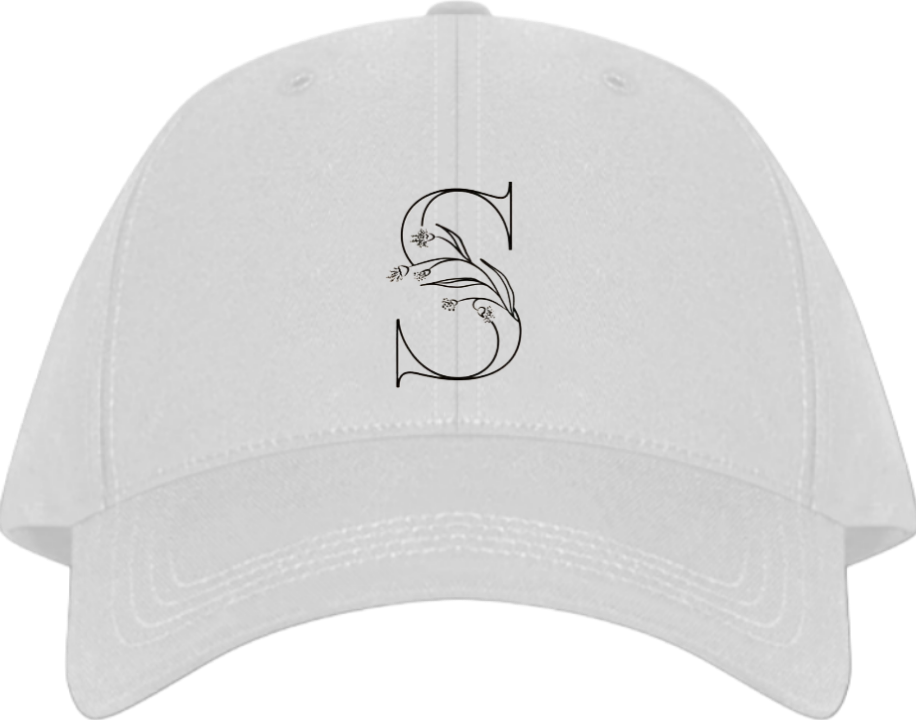 vector letter Baseball cap white S 9