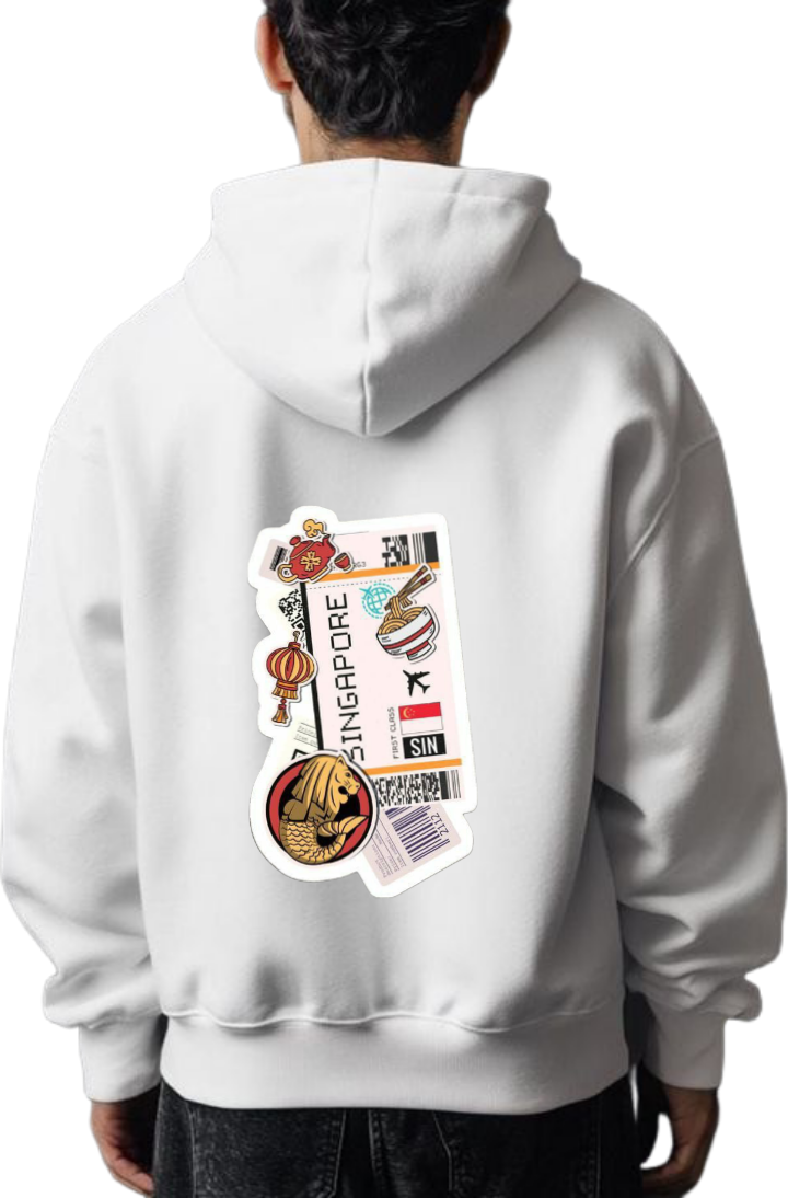 travel travellar Oversize Hoodie White Back 9