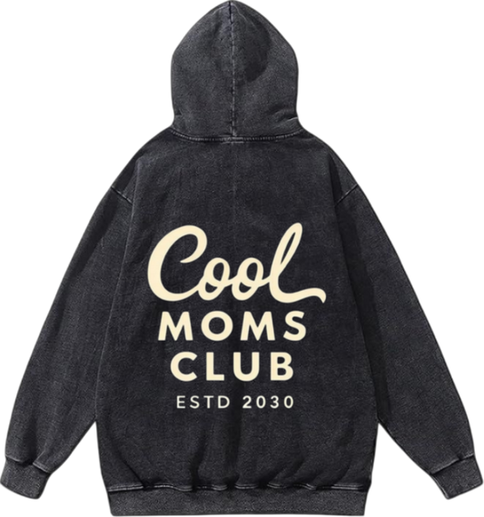 Mom dad parents Oversize Hoodie Washed gray Back 9