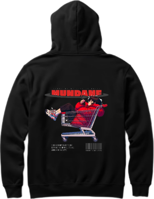 MUNDAME Over Size hoodie Black Back 106