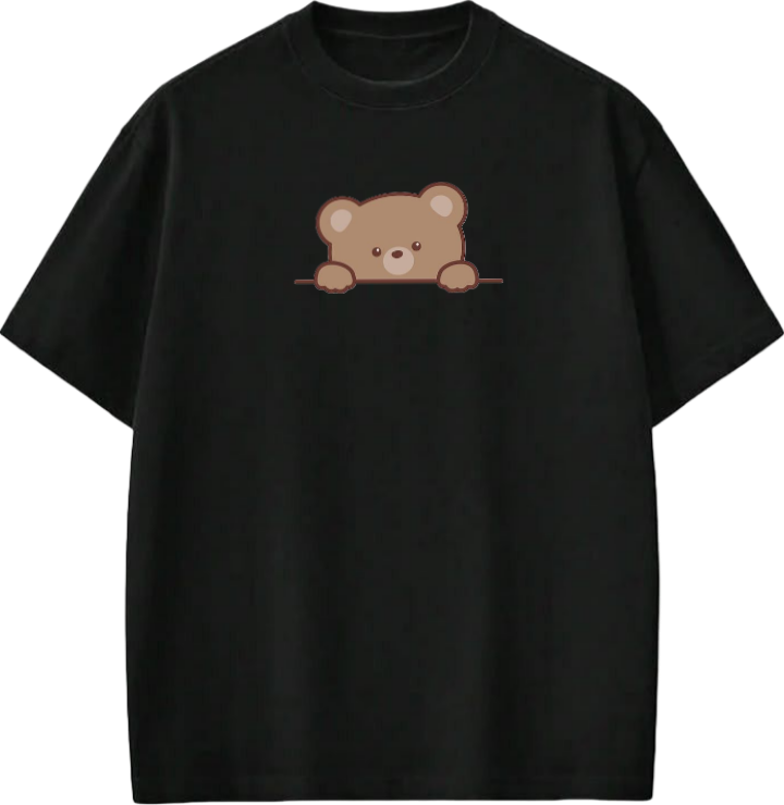 bear t- shirt Black  9