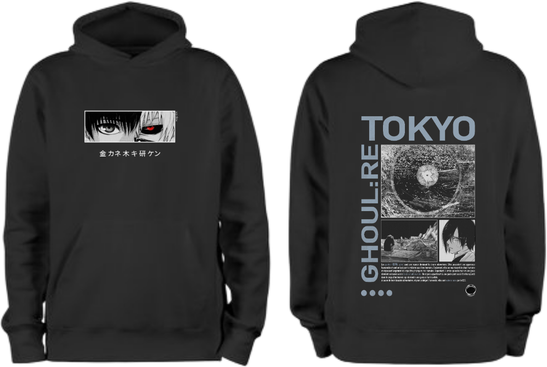 Tokyo Ghoul One Size hoodie Black Back 9