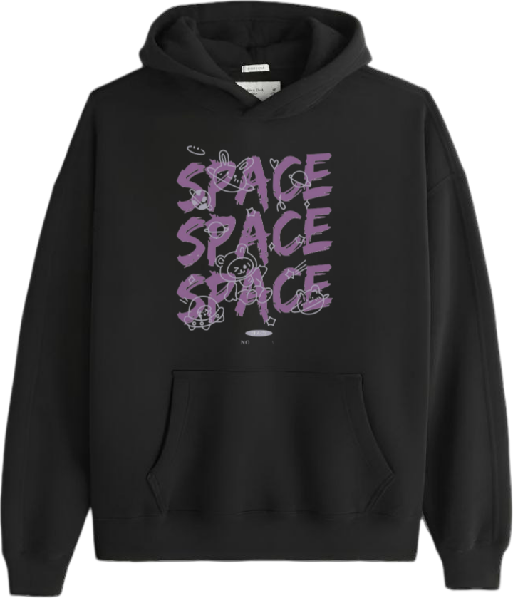 names One Size hoodie Black Space 9