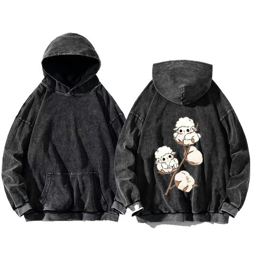With pockets One Size hoodie Washed Back 9