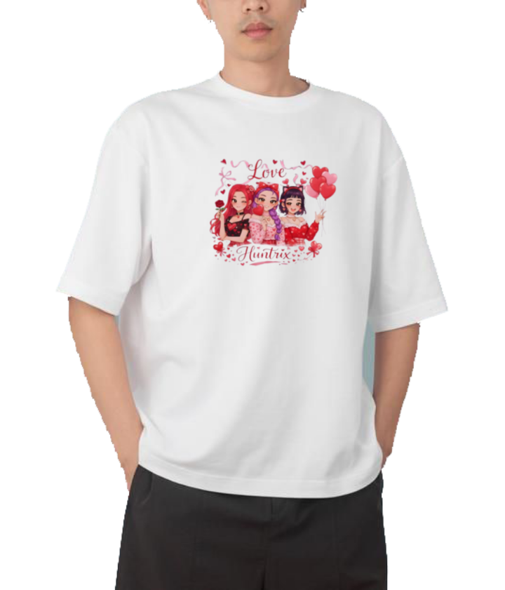 Hunterix kpop  Oversize t- shirt White 9
