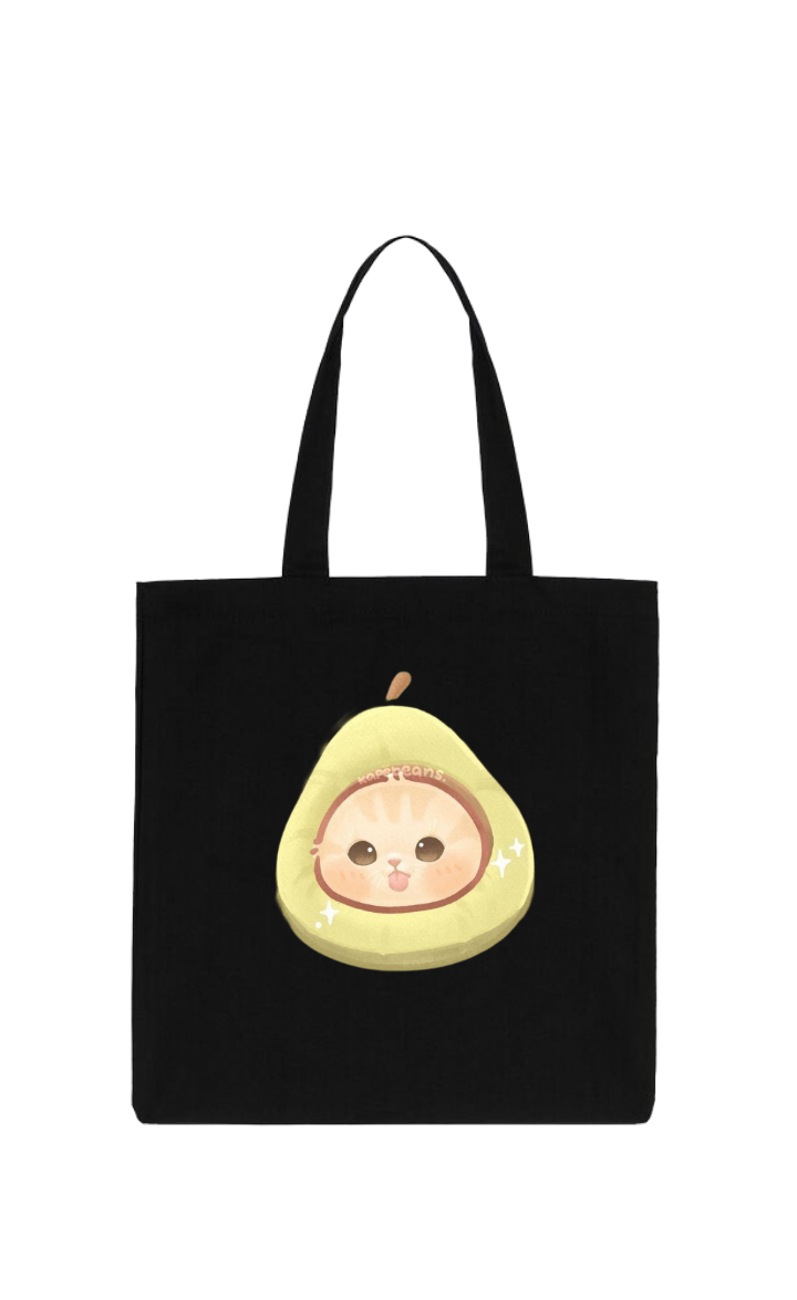 cat tote bag Black 9