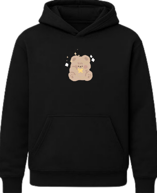 bear Oversize Hoodie Black 9