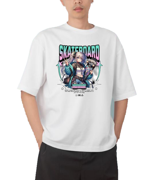 RANDOM ANIME GIRL  t- shirt White 9