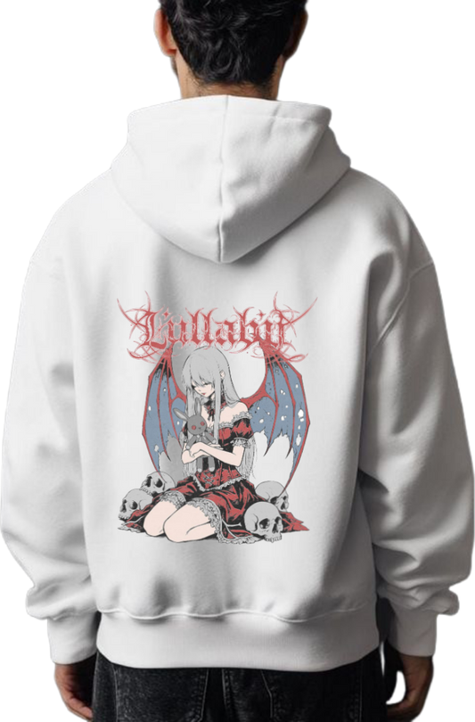 Goth Oversize Hoodie White Back 9