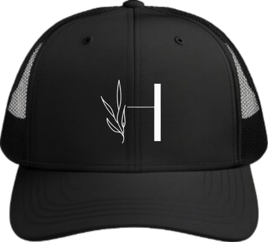 vector letter Baseball cap Black H 9