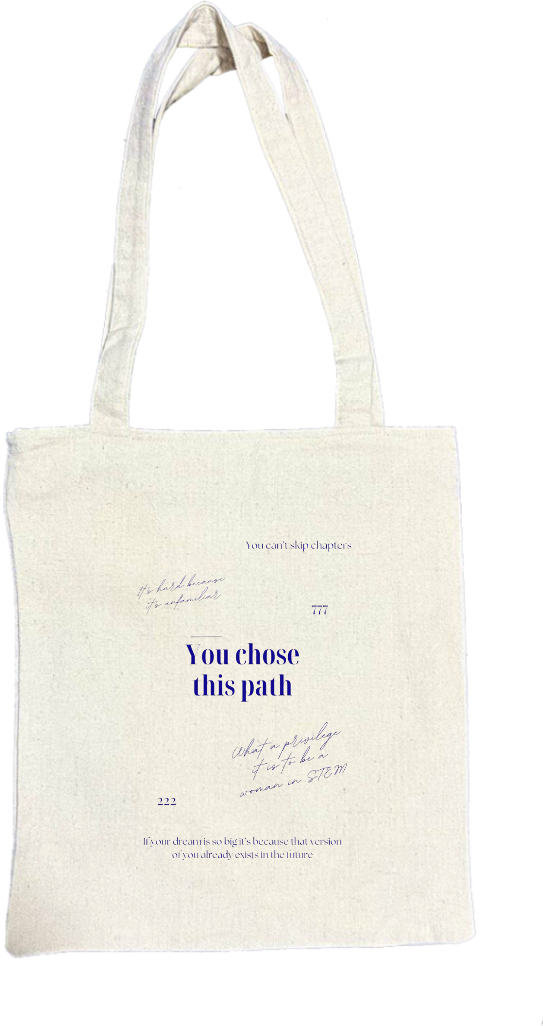 You chose this path tote bag beige 149